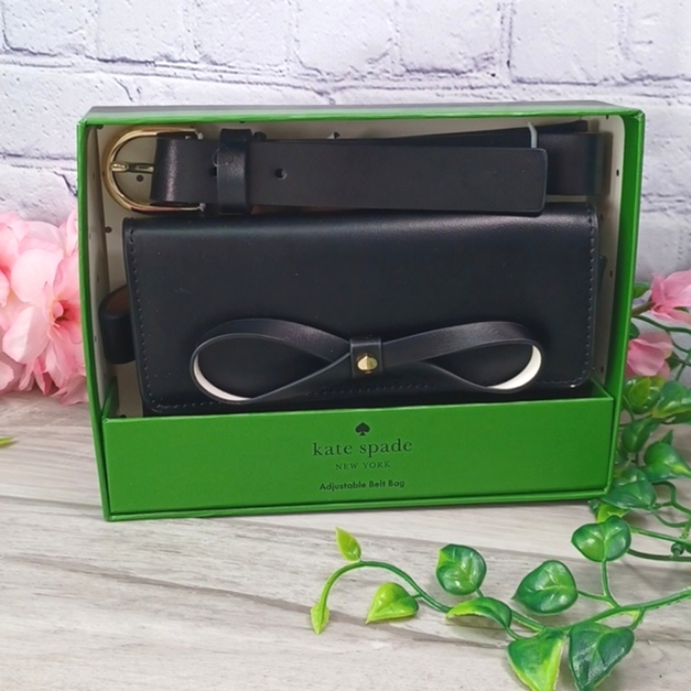 Kate Spade Black Belt Bag with Bow